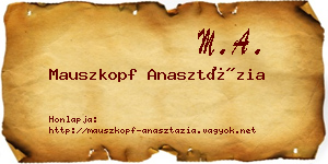 Mauszkopf Anasztázia névjegykártya